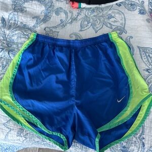 Nike Royal Blue Shorts with Lime Green Trim